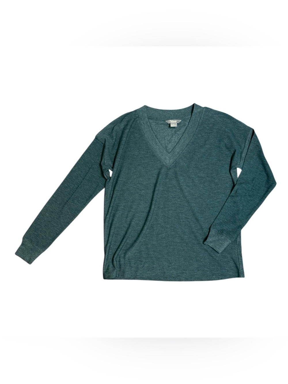 NWT Natural Reflections Women's V-Neck Sweater in pine green size medium